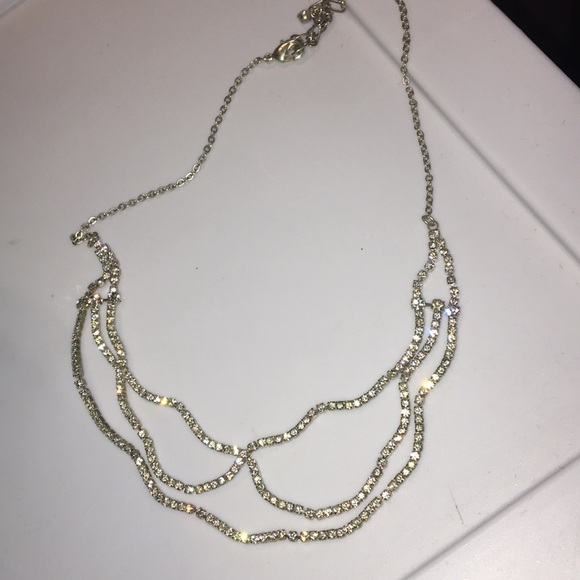 fake diamond layer necklace - Picture 1 of 3